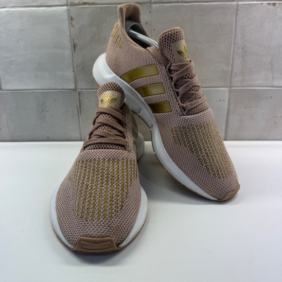 Adidas Swift Run Ash Pearl Beige Men Sz 6 Running Shoe AC8538 Metallic Rose Gold - Picture 9 of 14